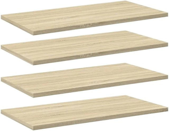 vidaXL Bücherregal-Bretter Set aus 4 Stück in Sonoma-Eiche, B: 60 cm, T: 30 cm, H: 1,5 cm - Bild 1