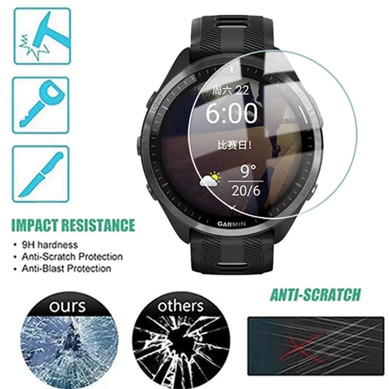 Garmin Displayschutzfolie, Glas, Transparent, Forerunner 165 165 Musik - Bild 3