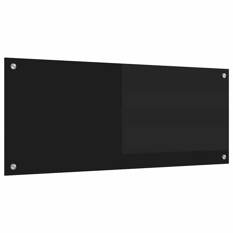 vidaXL Küchenrückwand aus gehärtetem Glas in Schwarz, Breite: 100 cm, Tiefe: 40 cm - Bild 2