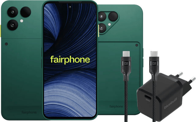 Fairphone 6+ Smartphone 256GB Grün 5G mit Zubehörset - Bild 1