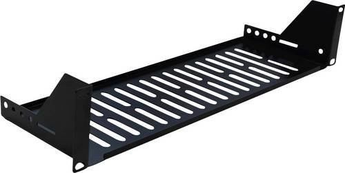 VALUE 19 Zoll Netzwerkschrank-Ablage 2 HE in Schwarz, geeignet für Schranktiefen ab 400 mm - Bild 1