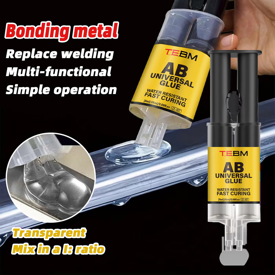 TEBM Transparenter Epoxidharz AB-Kleber als Multiflächen-Hochleistungskleber mit 5-Minuten-Trocknungszeit für Metall, Kunststoff und Keramik - Bild 7