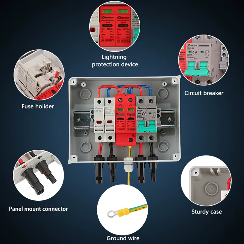 XIONGISOLAR PV-Kombinatorbox 600V mit 1-in-1-out DC, MCB und SPD zum Schutz deiner Photovoltaik-Anlage - Bild 2