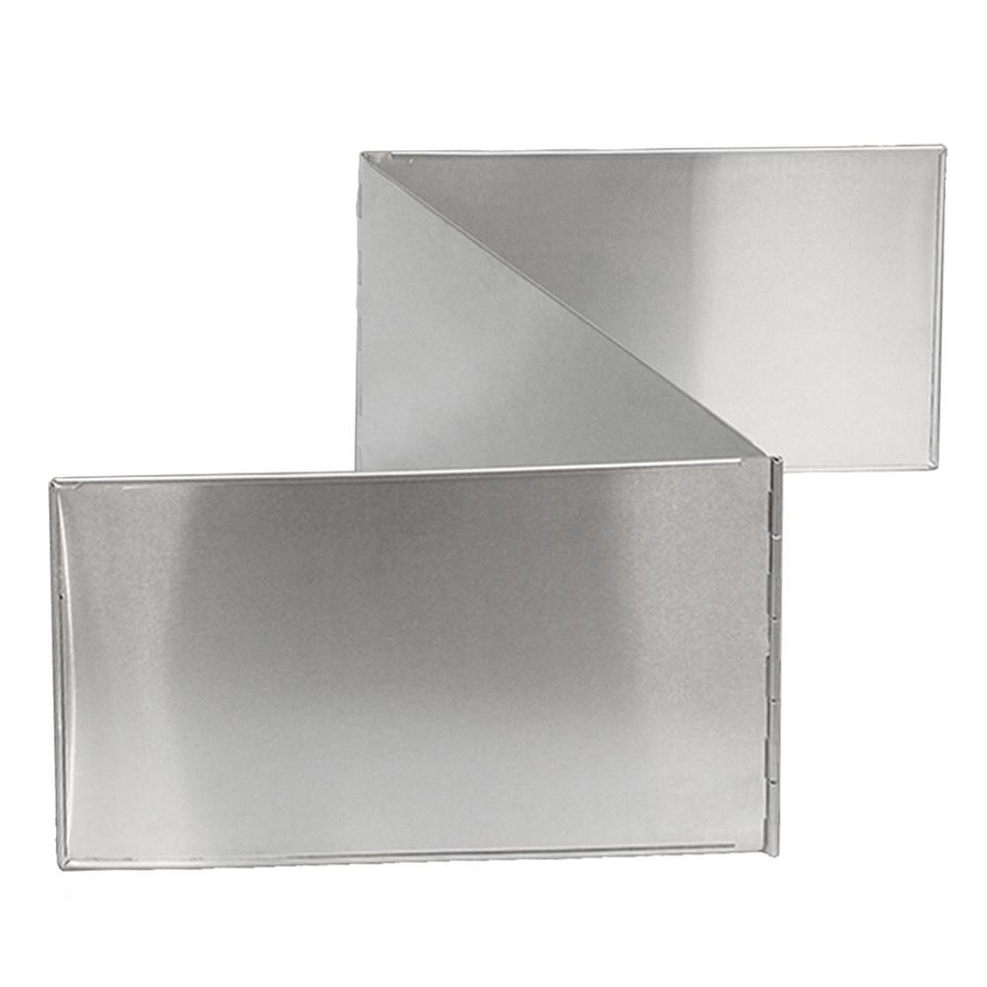 TOMTOP JMS Windschutzscheibe für Outdoor-Herde aus Edelstahl in Silber, zusammenklappbarer Camping-Windschutz - Bild 4