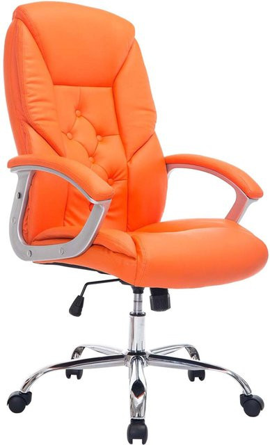 TPFLiving Bürostuhl Rhodos Schwerlast Executive Chair aus Kunstleder in Orange - Bild 1