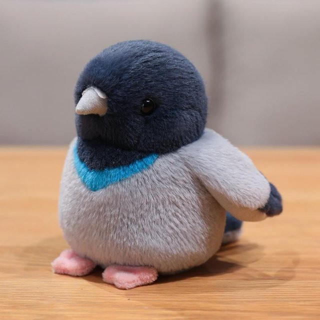 Vogel Plüschtier Spatz Taube, Stofftier, schwarz, ab 14 Jahren - Bild 1