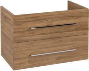 Villeroy & Boch Waschtischunterschrank Avento in Braun, Wandmontage, Glänzend, B/H/T: 78 x 48,4 x 51,4 cm - Bild 1