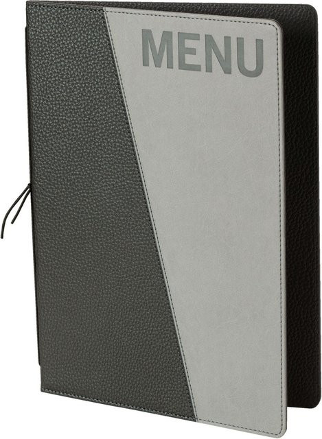 VEGA Speisekarte Sully A4 mit Prägung MENU in Grau, B: 25 cm, H: 34 cm - Bild 1