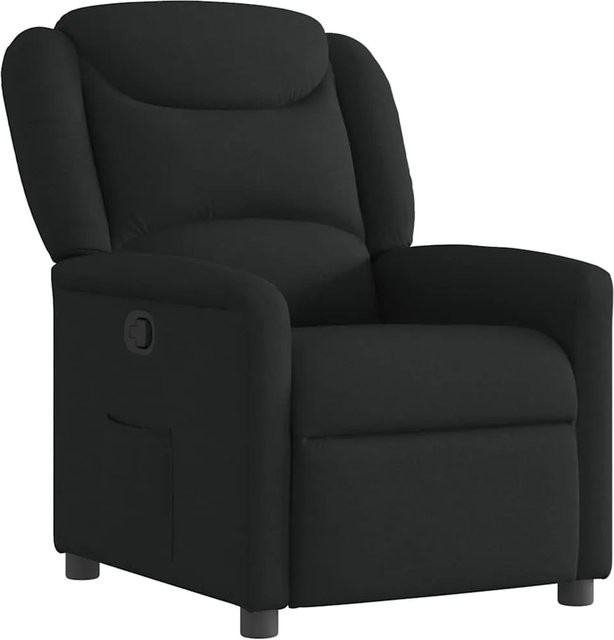 vidaXL Relaxsessel Schwarz aus Stoff mit Armlehnen und verstellbarer Rückenlehne - Bild 1
