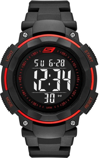 Skechers Digitaluhr, Urethan, Schwarz, Herren - Bild 1