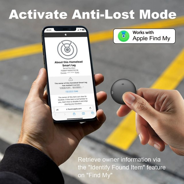 Peocke Mini-Tracker iTag für iOS Find My, Bluetooth-GPS-Schlüssel- und Geldbörsen-Finder in Schwarz oder Weiß - Bild 1