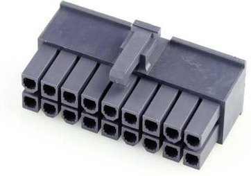 Molex Buchsengehäuse-Kabel 18-polig in Schwarz aus Kunststoff - Bild 1