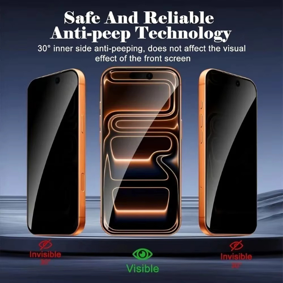ZMZE 2er-Pack Blickschutz-Displayschutz aus gehärtetem Glas mit 9H Härtegrad für iPhone 17 16 15 14 13 Pro Max Plus Air und 17e 16e Modelle - Bild 2