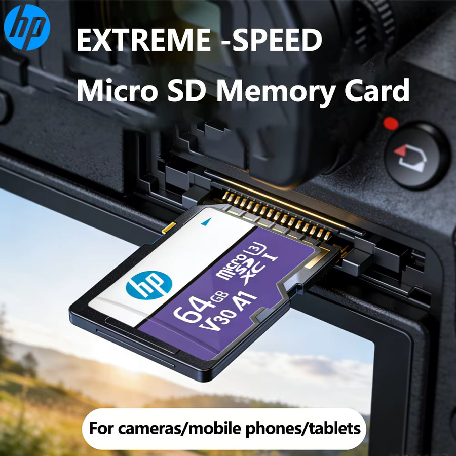 HP Micro SD Speicherkarte 64GB U3 V30 A1 TF Hochgeschwindigkeits-Speicherkarte für Kamera, Handy und Dashcam in Multicolour - Bild 4
