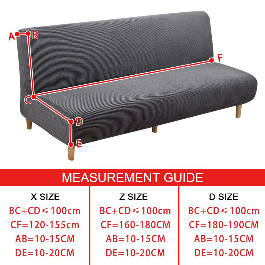 LEVIVEL Elastischer Sofabettbezug Überwurf in Grau für Sessel und Couch, Breite: 120-155 cm - Bild 1
