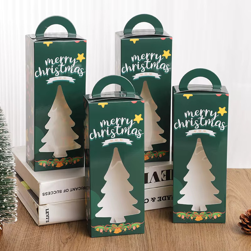 6 Stück ZQNYCY Geschenkboxen aus Papier mit grünem Weihnachtsmotiv für deine Weihnachtsgeschenkverpackungen - Bild 5