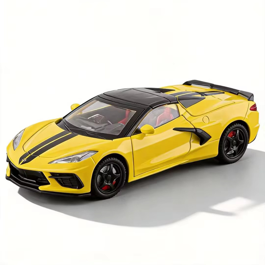 RMZ city C8 993 Miniaturmodell Supersportwagen, 1:22, Metall, mit öffnenden Türen, Rückziehfunktion - Bild 5