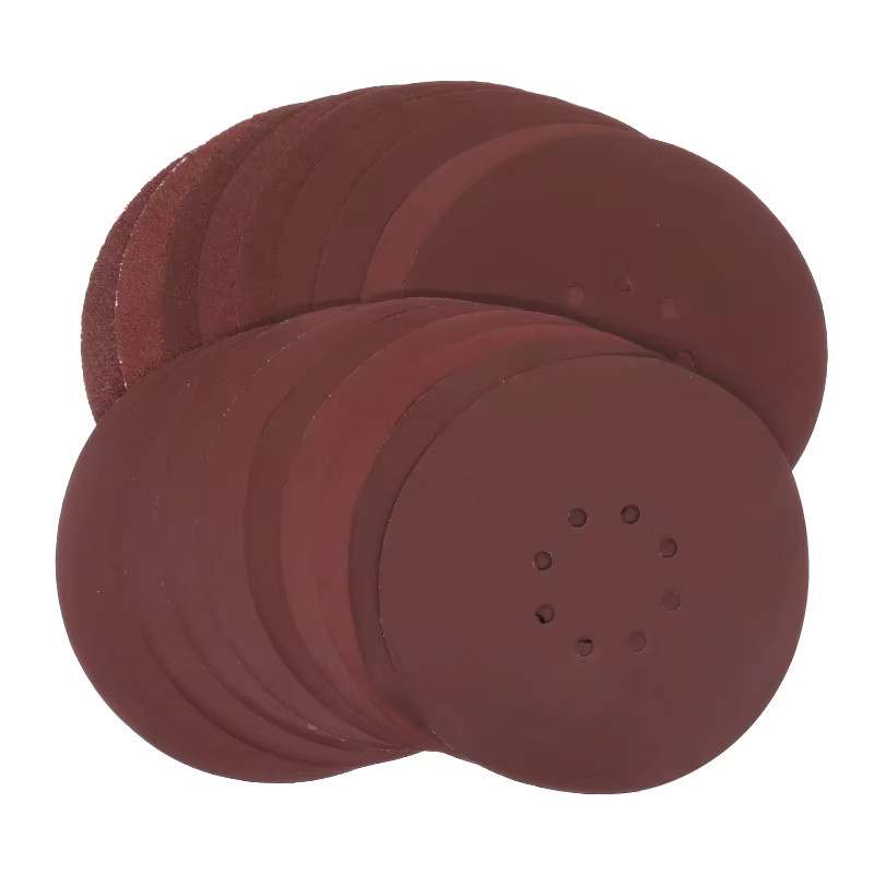Vibratite Klett-Schleifscheiben Rot, 8-Loch Schleifpapier für Trockenbauschleifer und Holzmöbel, Durchmesser: 22,5 cm - Bild 7