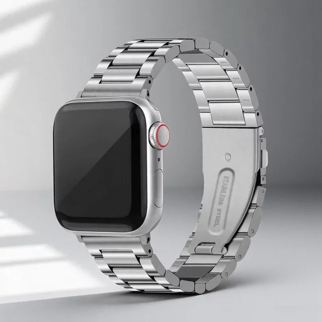 JBAILI Uhrenarmband Edelstahl, Silber, Unisex - Bild 1