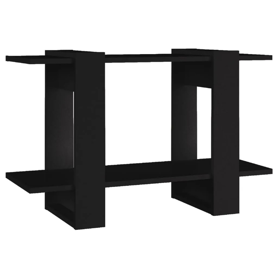 vidaXL Bücherregal und Raumteiler in Schwarz, B/T/H: 80 x 30 x 51 cm - Bild 2