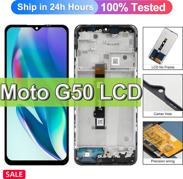 Motorola Moto G50 Ersatz LCD Display mit Touchscreen Digitizer Montage in Schwarz - Bild 1
