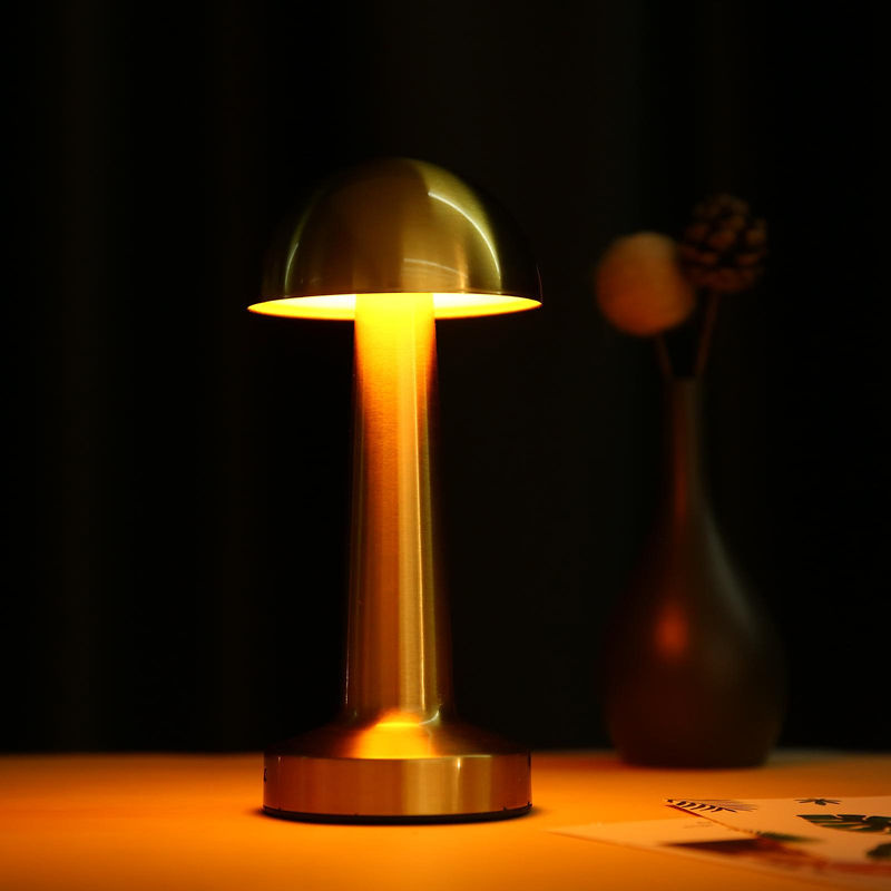 Neoglint Retro Metall Tischlampe in Gold/Messing mit Touch Control, dimmbarer LED und Akkubetrieb - Bild 4