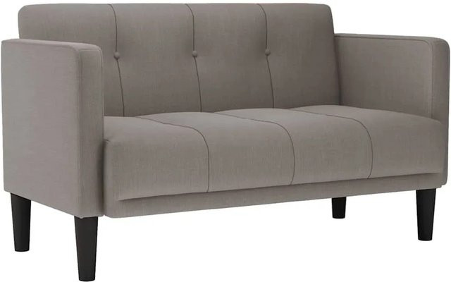 vidaXL Zweisitzer-Sofa in Taupe mit Stoffbezug, Breite: 111 cm - Bild 1