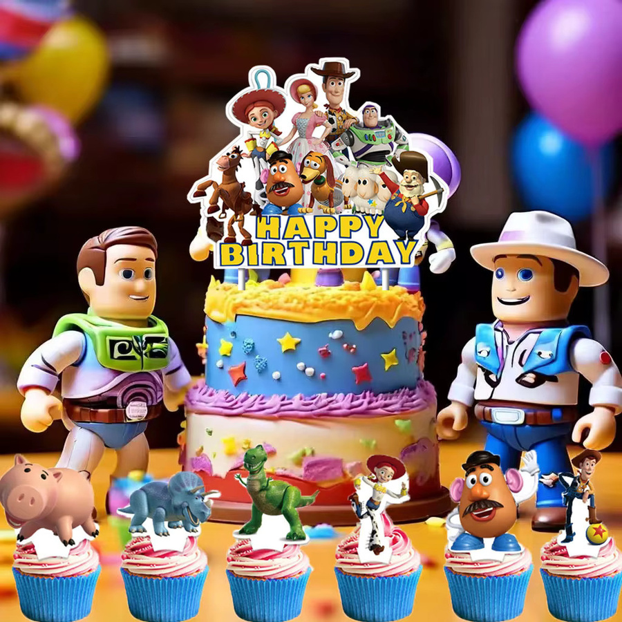 Bandai Toy Story Party-Zubehör, Blaue Kuchendekoration, Tortendeko - Bild 3