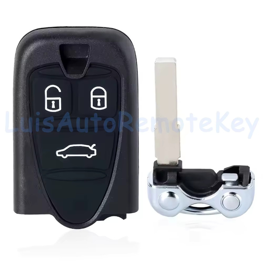 DIYKEY Smart Remote Key Fob mit 3 Tasten und 433 MHz ID46 Chip für Alfa Romeo 159 Brera Spider, Schwarz, P/N: 71740257 - Bild 2