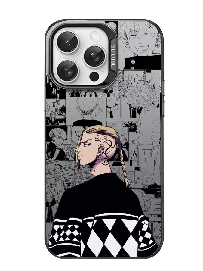 Anime Tokyo Revengers Draken Handyhülle für iPhone 11 bis 17 Pro Max, mehrfarbig, mattes Laser Metallic Aurora Design - Bild 6
