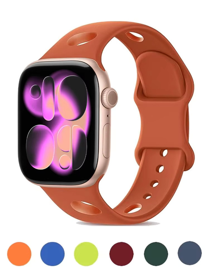 LCAPLE Uhrenarmband Silikon, orange, Unisex - Bild 2