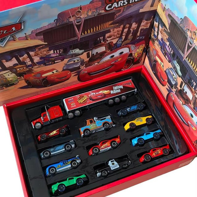 Disney Pixar Cars, Lightning McQueen & Jackson Onkel, Modellautos, Metall, 12-teiliges Set, 1:55 - Bild 1