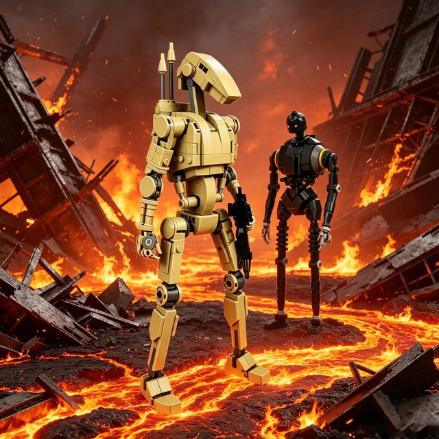Star Wars Sci-Fi Kampfdroide Modellbausatz, Roboter-Figur, Weltraum - Bild 1