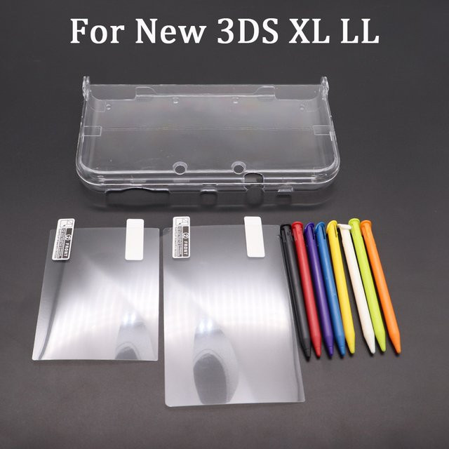 Nintendo Zubehör-Set für New 3DS XL LL mit transparenter Schutzhülle, LCD-Displayschutzfolie und Stylus-Stift - Bild 1