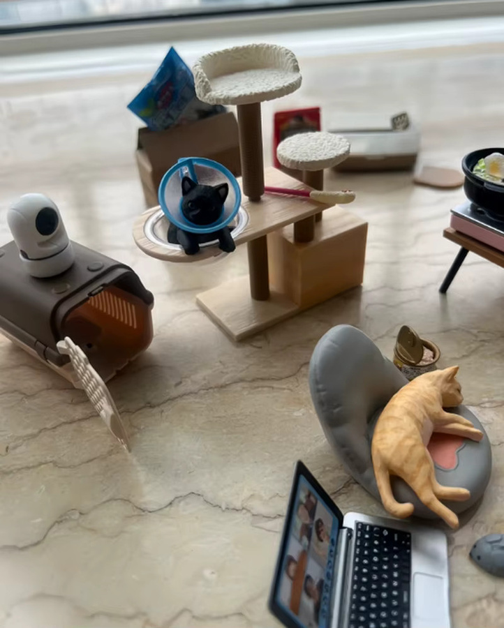 Banpresto Katzen-Tägliches-Leben Miniatur-Puppenhaus-Dekorations-Set, Actionfigur, Set - Bild 4