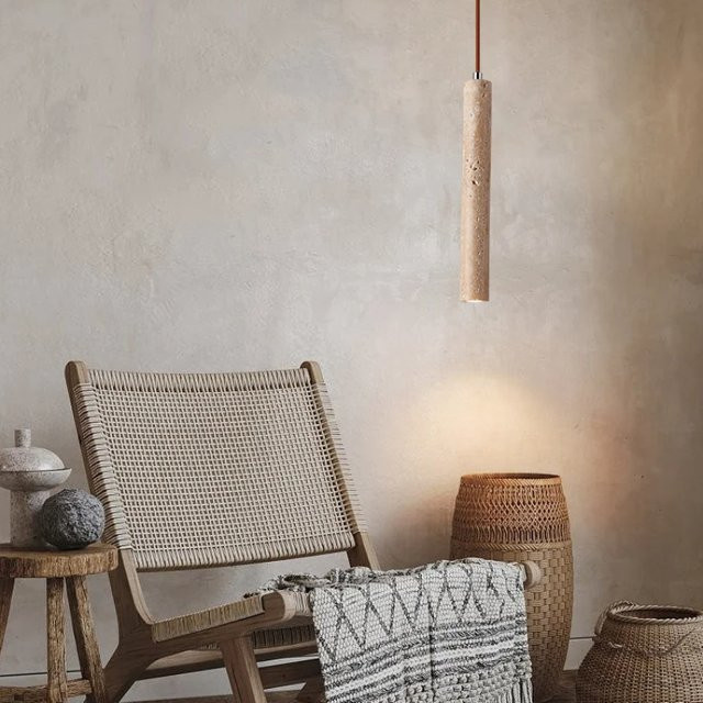 Moderne LED Anhänger Lampe aus Holz in Braun im Japanischen Stil mit G9 Leuchtmittel für Schlafzimmer und Nachtlicht - Bild 1