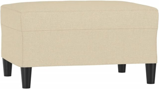 vidaXL Fußhocker Creme Beige Stoff B/T/H: 70 x 55 x 41 cm - Bild 1