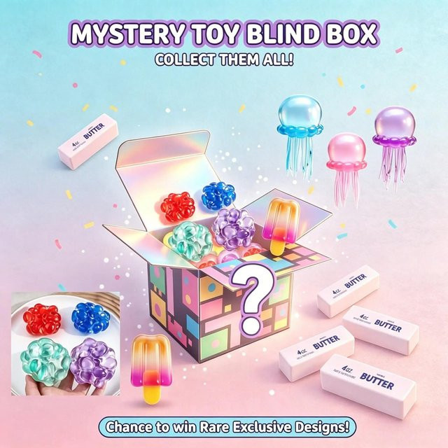 Mystery Box Squishy Spielzeug, Blind Box Stressabbau Set - Bild 1