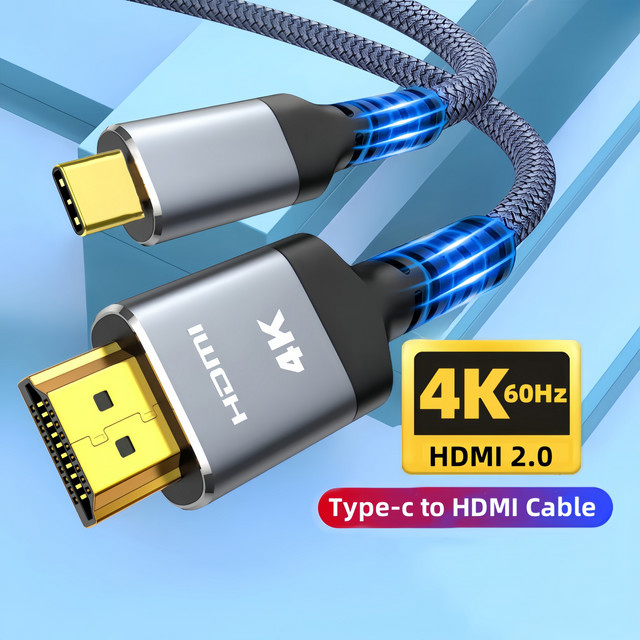 MIZIQIER USB C auf HDMI Kabel für 4K Auflösung, kompatibel mit Thunderbolt 3/4, MacBook und iPhone 15 - Bild 1