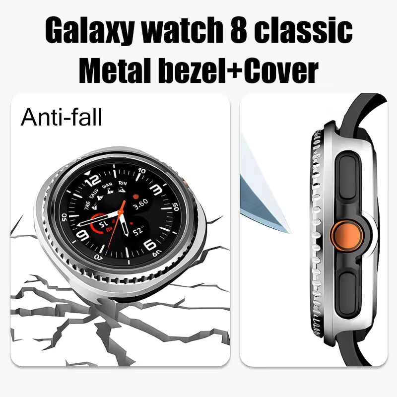 CAOWTAN Hülle für Samsung Galaxy Watch 8 Classic 46 mm, PC, Starlight - Bild 4