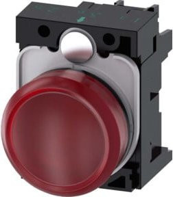 Siemens Indus.Sector Leuchtmelder rot mit glatter Linse aus Kunststoff 3SU1102-6AA20-1AA0 - Bild 1