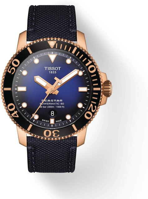 Tissot Armbanduhr, Automatik, Edelstahl, Blau, Herren - Bild 1