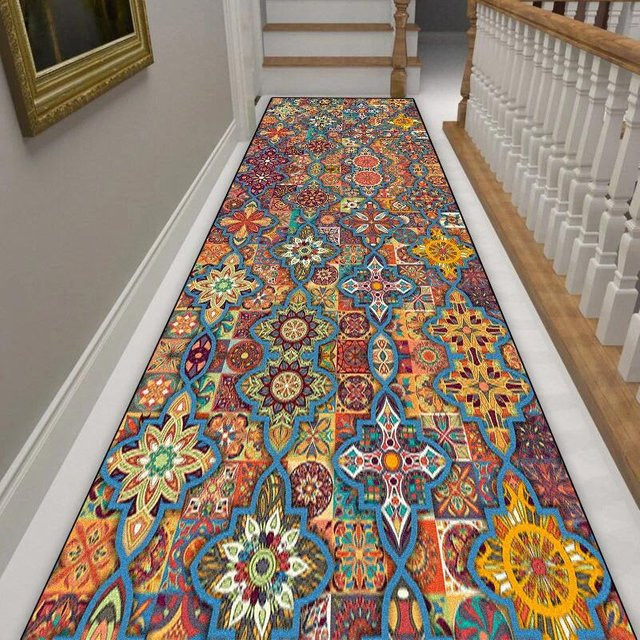 Karpetti Marokko Hallenflur Teppich Rutschfest und Waschbar, B/T: 80 x 200 cm, Mehrfarbig - Bild 1