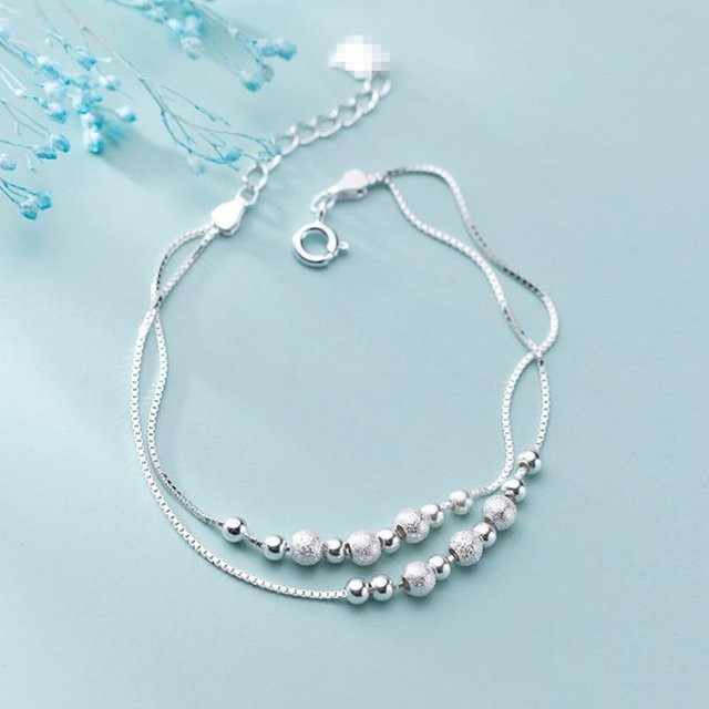 Charm-Armband 925 Silber, Rundperlen, Damen - Bild 1
