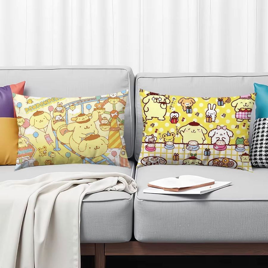 Sanrio Kawaii Kissenbezug Rechteck in Gelb mit Cartoon-Design - Bild 3