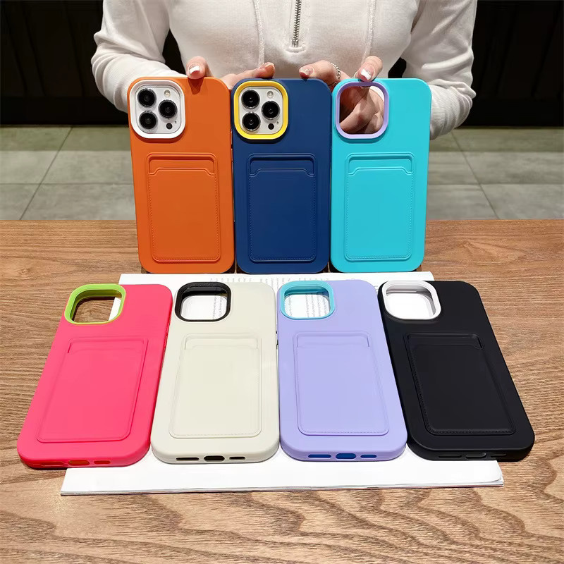 MUQGEW 3-in-1 Kartenhalter-Brieftasche Handyhülle für iPhone 11 bis 16 Pro Max, stoßfeste Abdeckung mit Soft-Touch-Oberfläche - Bild 2