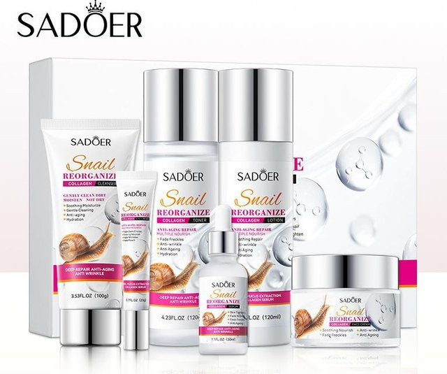 Snail Tender Skin Essence Hautpflegeset mit Kollagen, 6-teilig - Bild 1