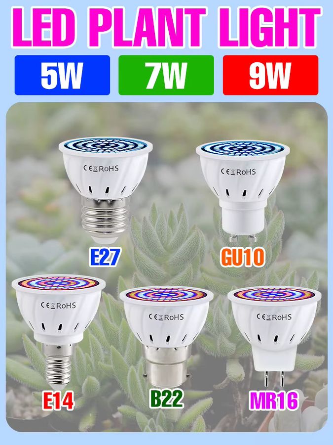CanLing LED Vollspektrum Pflanzenlampe für Indoor Anbau und Blumen, E27/E26 Fassung - Bild 3