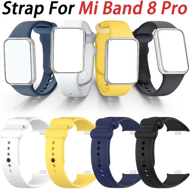 Xiaomi Uhrenarmband Silikon, Schwarz, Xiaomi Mi Band 8 Pro, Redmi Uhr 5 - Bild 1