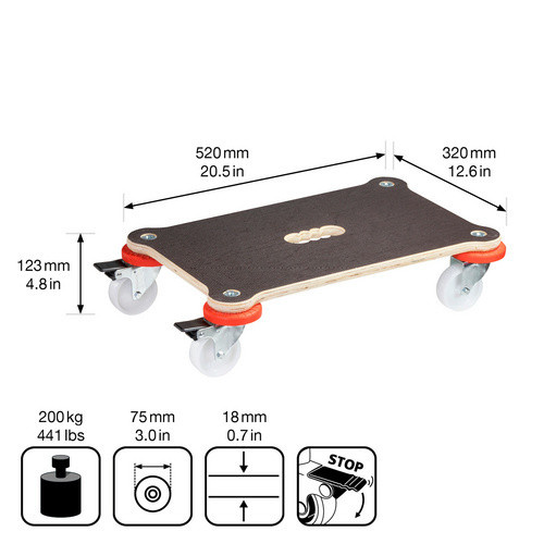 WAGNER SYSTEM Transporthilfe PROTECT SMALL aus Holz in Braun, B/L: 32 x 52 cm - Bild 3